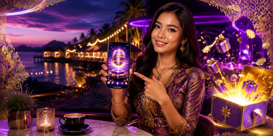 Pemain di Langkawi mengakses meja baccarat pn17 dari telefon mudah alih bertemakan batik
