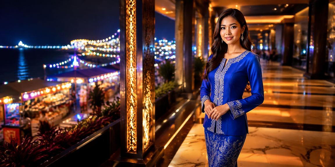 Pemain Malaysia berbaju kurung menikmati hiburan kasino dalam talian pn17 dengan bonus